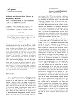 Political and Societal Veto Players in Regulatory Reform: The Transformation of Telecommunications in OECD Countries