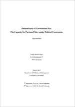 Determinants of Government Size: The Capacity for Partisan Policy under Political Constraints